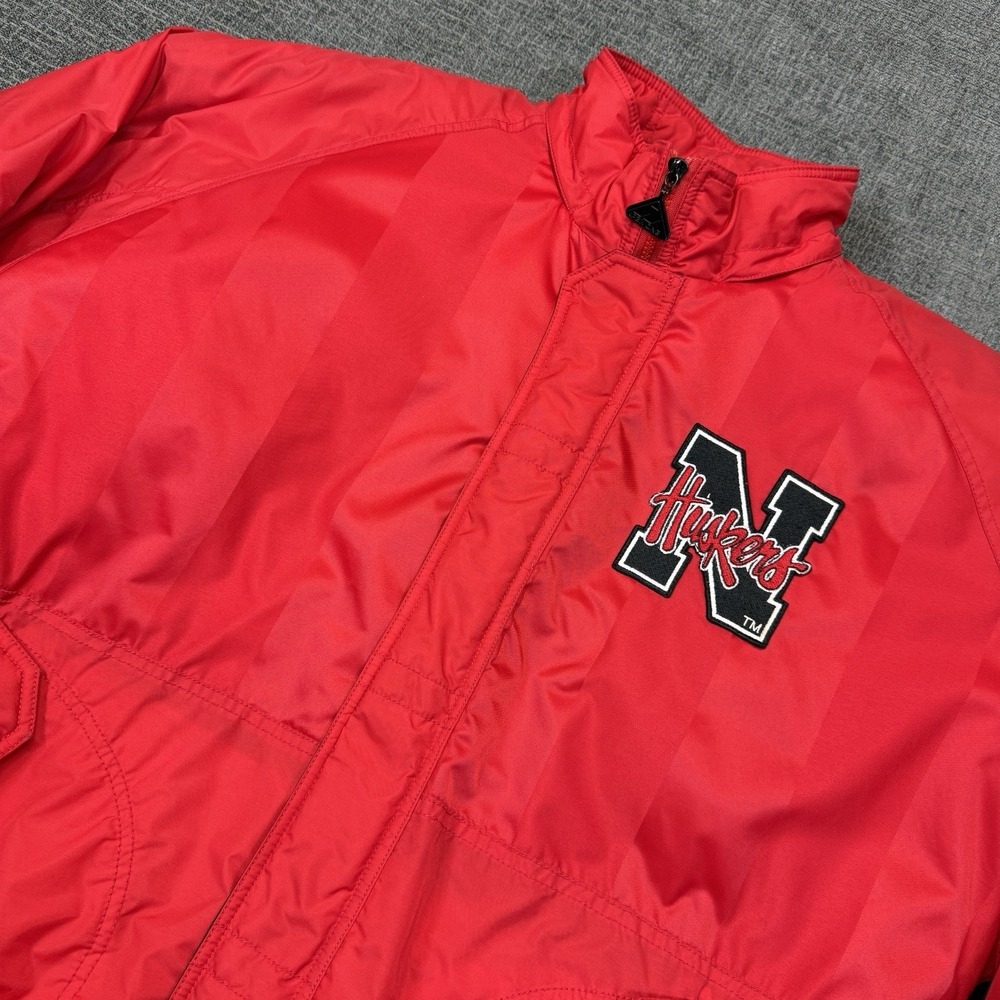 Vintage Apex One Nebraska Cornhuskers Puffer Jacket Mens L Red Starter Style 90s